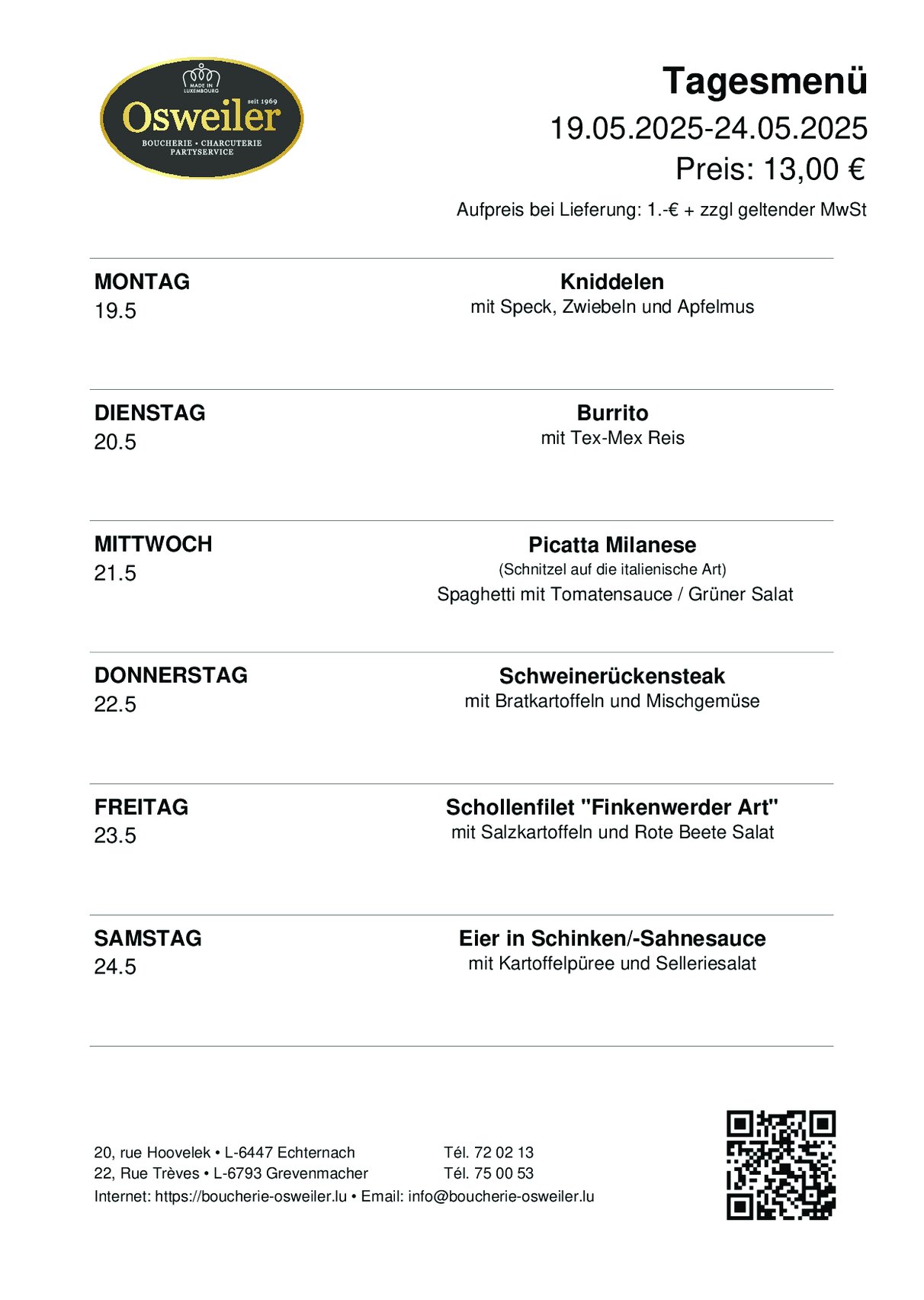 Tagesmenu